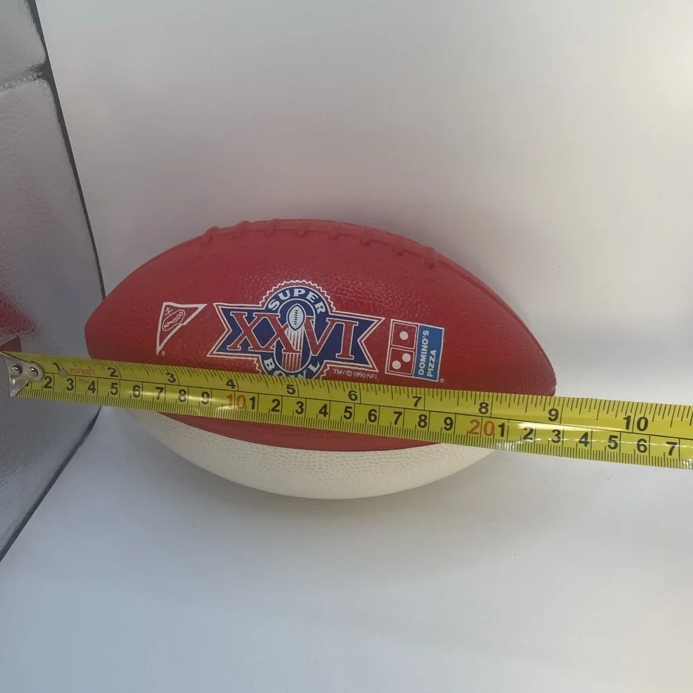 Hutch Official NFL Super Bowl XXVI White And Red Blue 1990 Souvenir Football
